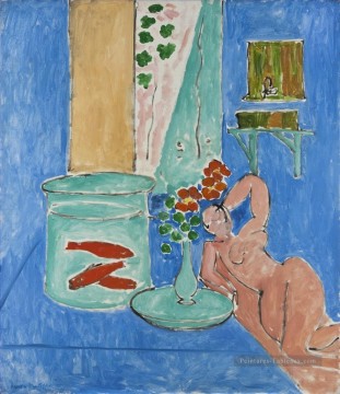 Goldfish et une sculpture abstraite fauvisme Henri Matisse Peinture à l'huile